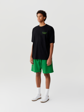 Load image into Gallery viewer, Black Green Rhinestone Logo T-shirt