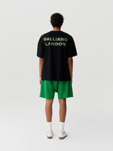 Load image into Gallery viewer, Black Green Rhinestone Logo T-shirt