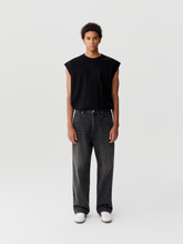 Load image into Gallery viewer, Black-Grey Sunset Washed Baggy Denim Jeans