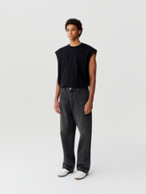 Load image into Gallery viewer, Black-Grey Sunset Washed Baggy Denim Jeans
