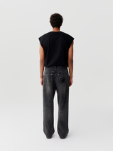 Load image into Gallery viewer, Black-Grey Sunset Washed Baggy Denim Jeans