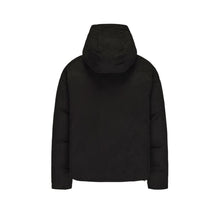 Load image into Gallery viewer, Black Suede Orchid Zipper Down Jacket