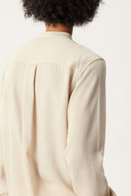 Load image into Gallery viewer, Beige Tencel Wool Band-collar Shirt