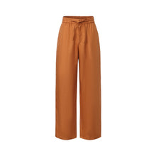 Load image into Gallery viewer, Golden Bronze Waxed Finish Silk-Linen Casual Pants