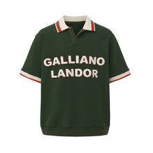 Load image into Gallery viewer, Dark Green Vintage Polo Short-Sleeve Shirt