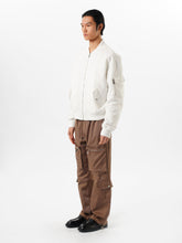 Load image into Gallery viewer, Coconut Milk White Nylon Flight Jacket