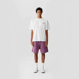 White Purple Rhinestone Logo T-shirt