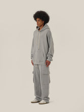 Load image into Gallery viewer, Pearl Grey Casual Panel Hoodie