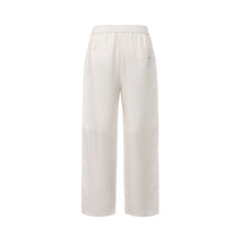 Load image into Gallery viewer, White Waxed Finish Silk-Linen Casual Pants