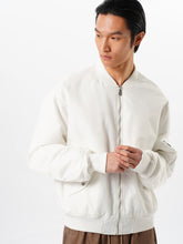 Load image into Gallery viewer, Coconut Milk White Nylon Flight Jacket