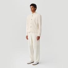 Load image into Gallery viewer, Cream White Acetic Acid Velvet Chinese Tunic Suit