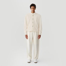 Load image into Gallery viewer, Cream White Acetic Acid Velvet Chinese Tunic Suit