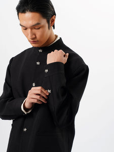 Black Chinese Tunic Suit