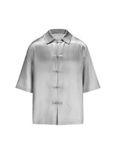 Load image into Gallery viewer, Mercury Gray Acetic Acid Fabric Short Sleeve Tang Suit