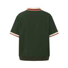 Load image into Gallery viewer, Dark Green Vintage Polo Short-Sleeve Shirt