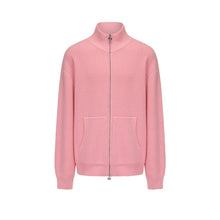 Load image into Gallery viewer, Pink Orchid Zipper Knitting Cardigan