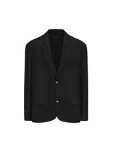 Load image into Gallery viewer, Black Tencel Linen Casual Suit