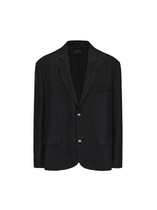 Black Tencel Linen Casual Suit