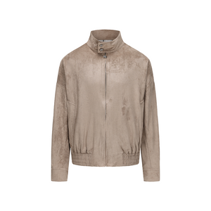Desert Brown Suede Harrington Jacket