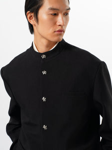 Black Chinese Tunic Suit