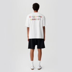 White Rainbow Rhinestone Logo T-shirt