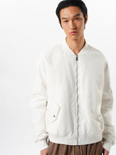 Load image into Gallery viewer, Coconut Milk White Nylon Flight Jacket