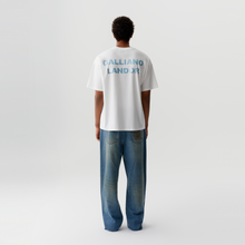 Load image into Gallery viewer, White Blue Rhinestone Logo T-shirt