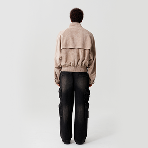 Desert Brown Suede Harrington Jacket