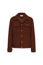 Load image into Gallery viewer, Caramel Wool Navy Jacket