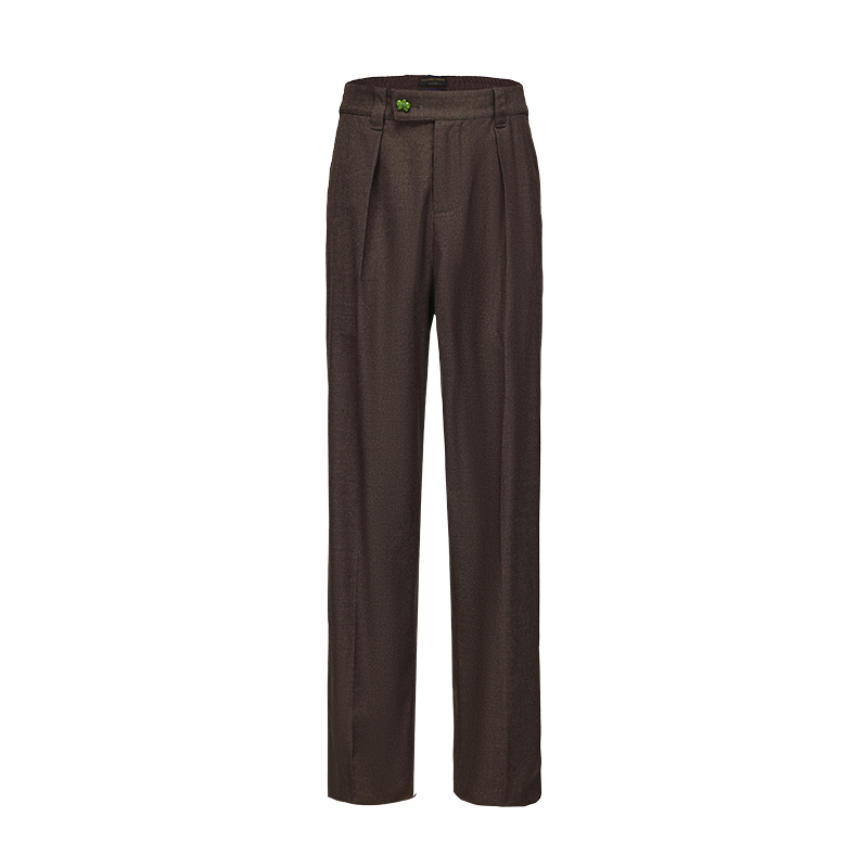Brown Wool Suit Pants