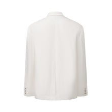 Load image into Gallery viewer, Cream White Tencel Blend with Silk Panel Casual Blazer
