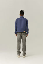 Load image into Gallery viewer, Midnight Blue Suede Fabric Jacket