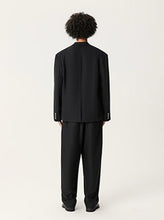 Load image into Gallery viewer, Black Tencel Linen Casual Suit