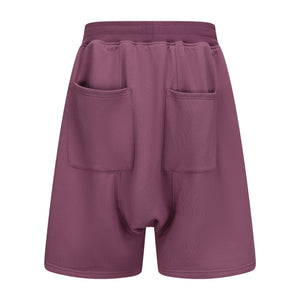 Purple Pink Rhinestone Logo Shorts