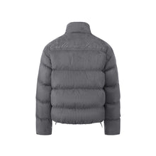 Load image into Gallery viewer, Modern Gray Suede Zip Puffer Down Jacket