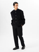 Load image into Gallery viewer, Black Corduroy Chinese Tunic Suit