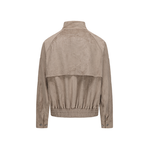 Desert Brown Suede Harrington Jacket