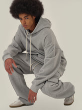 Load image into Gallery viewer, Pearl Grey Casual Panel Hoodie