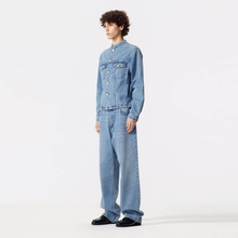 Load image into Gallery viewer, Light Blue Pearl Wash Denim Long-Sleeve Zhongshan Jacket