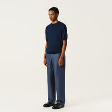 Load image into Gallery viewer, Sapphire Blue Knit Crewneck Short-Sleeve Top