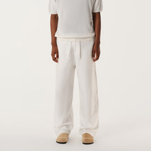Load image into Gallery viewer, White Waxed Finish Silk-Linen Casual Pants