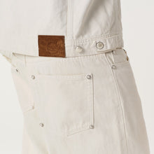Load image into Gallery viewer, White Waxed Denim Baggy Pants