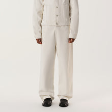 Load image into Gallery viewer, White Waxed Denim Baggy Pants