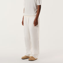 Load image into Gallery viewer, White Waxed Finish Silk-Linen Casual Pants