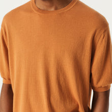 Load image into Gallery viewer, Golden Bronze Knit Crewneck Short-Sleeve Top
