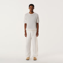 Load image into Gallery viewer, White Knit Crewneck Short-Sleeve Top