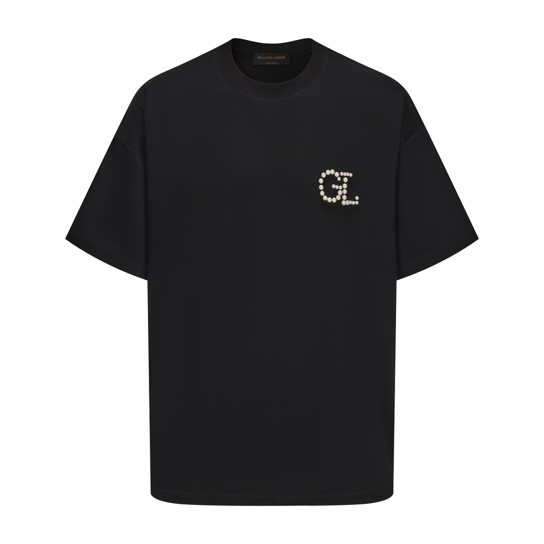 Black White Pearl Logo T-shirt