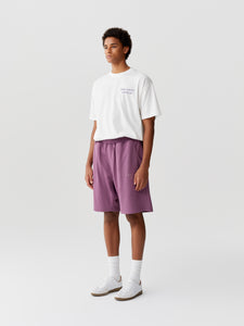 Purple Pink Rhinestone Logo Shorts