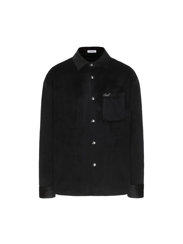 Black Velvet Shirt Jacket