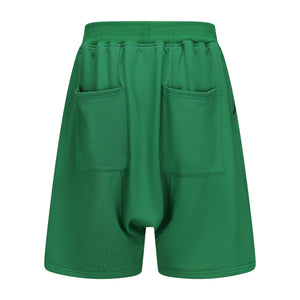 Green Rhinestone Logo Shorts